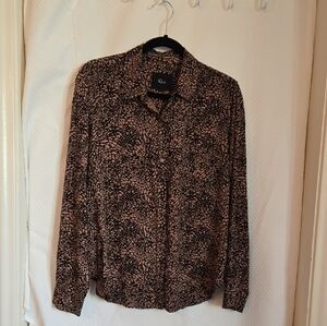 Rails Black and Pink Button Down Shirt